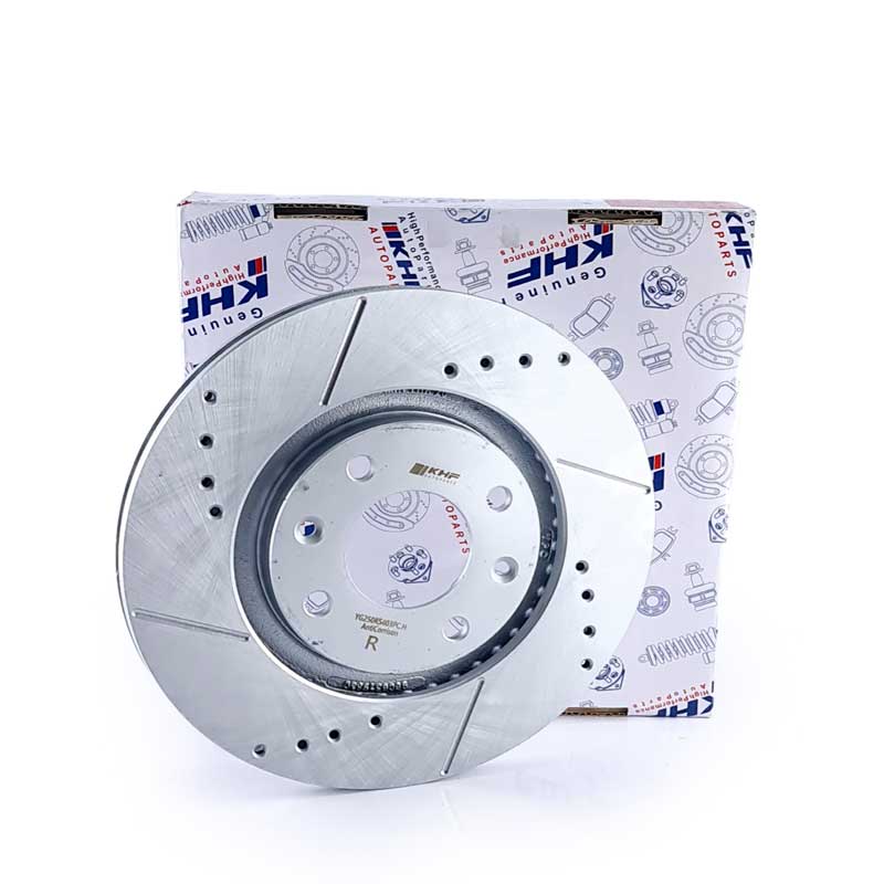 دیسک ترمز سوراخدار جلو سمند EF7 - دنا (4 پیچ) - زانتیا 2000 KHF ترکیه (جفت)