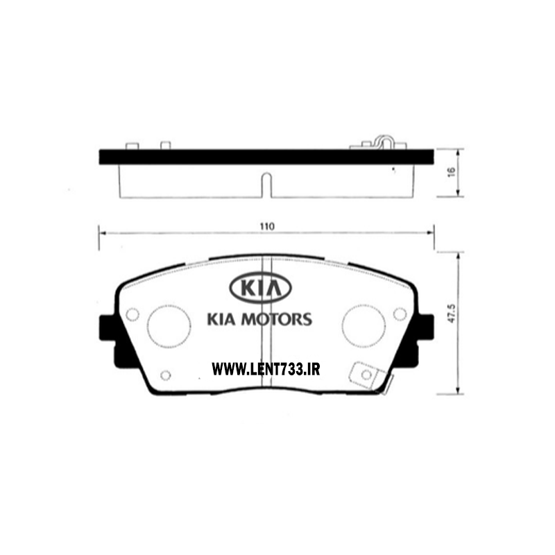 لنت ترمز جلو پیکانتو نوع 1 (کوچک) میراژ انگلستان MIRAGE - Image 2